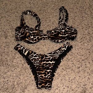 Leopard Print Bikini Set